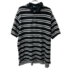 POLO RALPH LAUREN 半袖 ボーダー ポロシャツ 3XL ブラック ポロ ラルフローレン ビッグサイズ 鹿子 古着卸 アメリカ仕入 a707-5740
