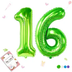 【新品】 数字 バルーン 40インチ 大きい バースデーバルーン【数字16】約90cm ナンバーバルーン 誕生日 風船 バースデー 飾り アルミ風船 ビッグ バルーン 数字 ハッピーバースデー 飾り付け 結婚式パーティー 記念日 ウェディング イベント 装 1