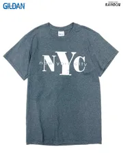 古着 GILDAN ギルダン NYC new york city カレッジロゴ コットン 半袖 Ｔシャツ グレー (ttu2408015)のサムネイル