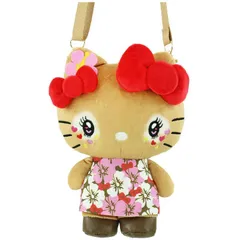 ハローキティ ミニショルダーバッグ コギャルマスコットミニショルダー ハイビスカス柄 平成レトロ ぬいぐるみショルダー おしゃれ SNS映え かわいい キャラクター サンリオ sanrio