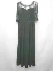 ◇ ⊂ Sweet Mommy スウィートマミー マタニティ 五分袖 膝下丈 ワンピース サイズL ブラック レディース P  【1410230029969】