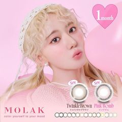(正規取扱SHOP) 新色 カラコン モラク マンスリー 1箱2枚入 14.2mm 14.5mm MOLAK monthly 1ヶ月 1month ワンマンス 1カ月交換 モラクマンスリー 度なし ±0.00