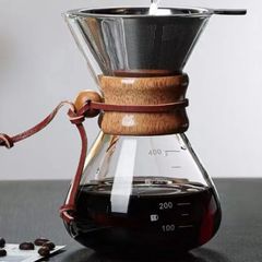 Color:400ml DEMI LOUS. コーヒーメーカー ガラス コーヒードリッパー ステンレスフィルター付き コーヒー ドリップ 職人デザイン 耐熱ガラス (400ml)