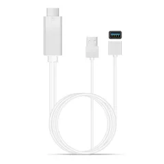 Android iphoneの画面をテレビに映す　汎用　ミラーリング　HDMI ビデオ アダプター コンバーター TV タイプC　USB [メール便発送・送料無料]tecc-miacable02