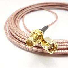 ST TS SMA 同軸 延長 ケーブル RG316 RP-SMA コネクタ付き オス メス 高耐久 低損失 テフロン( 5m)