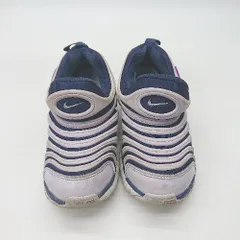 ◇ Θ NIKE ナイキ ダイナモフリー 343738-439 キッズ スリッポン サイズ18.0 パープル ネイビー 女の子 E  【1411280038390】