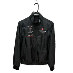 le coq sportif ルコックスポルティフ ゴルフコレクション 2WAY ナイロンジャケット ブラック QGMNJK02 L メンズ 中古