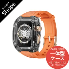 【Apple Watch Series 11/10/9/8/7/6/5・SE 3/2・46mm/45mm/44mm/42mm/41mm/40mm】バンド アップルウォッチ カバー シリコン ケース 一体型 スポーツ セット クリア（クリアブラック/オレンジ）❶