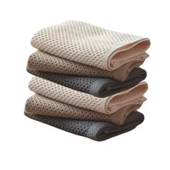 キッチンタオル 北欧 無地 ワッフル ６枚セット 布巾 台拭き 無地 クロス ふきん コットン おしゃれ 吸水力 鍋敷き 食器拭き 水切り