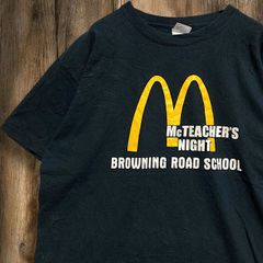 BJJM 企業 Tシャツ ビンテージ 古着 黒 マクドナルド 学校 Mcdonald s アドバタイジング Lサイズ 2503  2980 p10