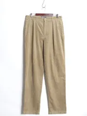 【お得なクーポン配布中!】 90s 初期タグ ポロ ラルフローレン 太畝 コーデュロイ パンツ メンズ 35 36 90年代 オールド スラックス ストレート ツータック ポロコーズ