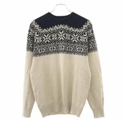 Gran Sasso グランサッソ Nordic Wool Sweater ウールノルディックニットセーター  ブラック ×グレージュ系 48のサムネイル