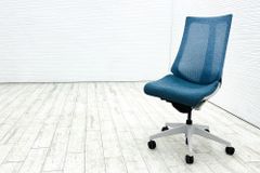 イトーキ アクトチェア 2020年製 中古 Act 肘無 事務椅子 ITOKI 中古オフィス家具 ダックブルー 【A000003687】