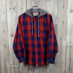 OLD Levi's 90s リーバイス フード付き 長袖 チェック シャツ