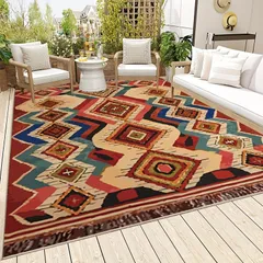 売り切りセール】ハンドメイド カラフル モロッカンラグ 150 x 100cm