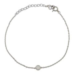 0.1ct/Orefice オレフィーチェ ダイヤモンド ヌード ブレスレット/Pt950-1.5g/プラチナ/プレゼント/記念日【♀】【N】【レディース】★■582387【中古】