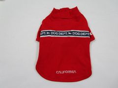 DOG DEPT ドッグデプト Sサイズ 胴回り41㎝ ロゴ入りメッシュ プルオーバー レッド 中古