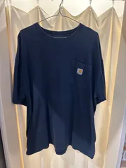 carhartt カーハート Tシャツ ネイビー ポケットT オーバーサイズ サイズXL A-840