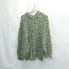 ◇ select MOCA ヘリボーンドルマン　オーバーニット　クリスマス 長袖 セーター サイズF グリーン系 レディース E  【1504210003251】