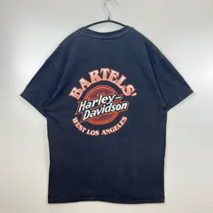 harley davidson 90s 1997 vintage hanes beefy-t pocket t shirt usa circle logo bartels ハーレーダビッドソン ポケT Tシャツ アメリカ製 ヘインズボディ 墨黒 ヴィンテージ