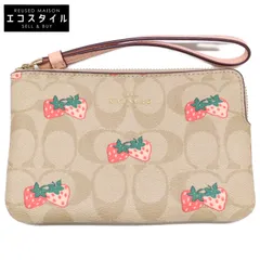 COACH コーチ 【美品】ストロベリー柄 シグネチャー リストレット