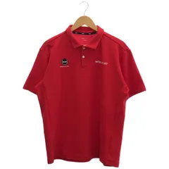 古着 メンズO DESCENTE/デサント ポリエステル ポロシャツ 半袖 ボタン レッド/ブラック/ホワイト DX-C2968AT gl00364