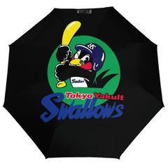 東京ヤクルトスワローズつば九郎 傘 折りたたみ傘 日傘 晴雨兼用 収納ポーチ付き 超撥水 Uvカット メンズ レディース 雨傘 0