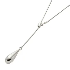 【シルバー×ワンサイズ】[Cream dot. クリームドット公式] ネックレス レディース  ロング 金属アレルギー ニッケルフリー ヴィンテージ調 マット 艶消し スネークチェーン メタル ドロップ スライド式 y字 大人 