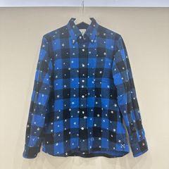 uniform experiment × FRAGMENT ユニフォームエクスペリメント × フラグメント スタープリント 長袖チェックシャツ サイズ1