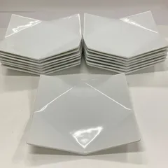 【変形 スクエア プレート 16.5cm 15枚セット】アピタイザー 4角折込皿 四角 正方形 角皿 四方折り 変形 ホワイト 白 飲食店 レストラン カフェ ランチ 業務用 まとめ売り