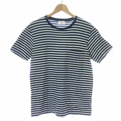 ランバンオンブルー LANVIN en Bleu Tシャツ カットソー 半袖 ボーダー 48 M 緑 グリーン 白 ホワイト /AT32のサムネイル