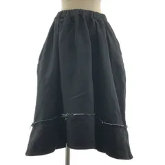 COMME des GARCONS COMME des GARCONS / コムコム | 2023SS | ポリエステル 縮絨 変形 ドローストリング オーバー スカート | XS | ブラック | レディース