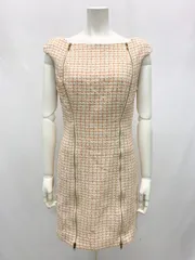 1268 JEWELS ジュエルズ　キャバクラ　ドレス　ツイード　ジップ　パフスリーブ　タイト　キャバドレス　M