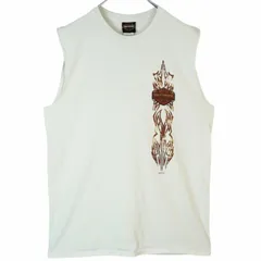 ハーレーダビッドソンHarley DavidsonタンクトップランニングシャツノースリーブBIKEバイクモーターサイクル両面プリント白ホワイトオレンジvintageヴィンテージ40404