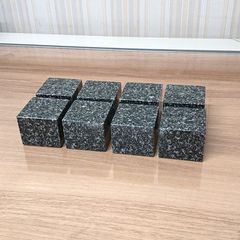 【天然御影石】5面磨きインシュレーター 8個セット 中国産黒系御影石①【新品】G0399O0017