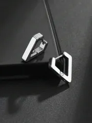 ジュエリー メンズ イヤーアクセサリー ステンレス製 ジオメトリック ピアス ユニセックス 2個セット、マルチカラーオプション