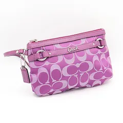 コーチ シグネチャー パープル シルバー金具 レディースミニバッグ/ポーチ  2000000 NSK INU