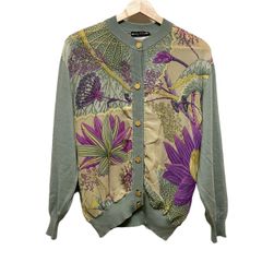 yokko様サルバトーレフェラガモ シルク ボタニカルプリント カーディガン M FERRAGAMO/SalvatoreFerragamo(サルバトーレフェラガモ) カーディガン