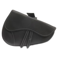 DIOR (ディオール) SADDLE サドルバッグ グレインドカーフスキン ショルダーバッグ ブラック 1ADPO093YKK_H00N