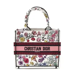 ディオール ブックトート スモール キャンバス Florilegio 花柄 フラワー ハンドバッグ ホワイト×マルチカラー【中古】