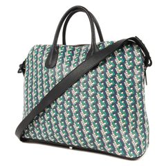 美品 Valextra ヴァレクストラ マイロゴ ダブルハンドル イニシャル モノグラム 2WAY レザートートバッグ / カスタマイズコレクション マルチカラー カバン イタリア製 ブランド