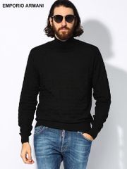 新品 定価13.5万 イタリア製 アルマーニ カシミヤ100% ニット M 黒 