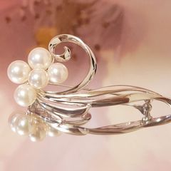 【未使用保管品】ミキモト　ブローチ　コサージュ　アコヤ　パール　真珠　幸福の木 MIKIMOTO ミキモト あこや真珠 幸福の木 ブローチ