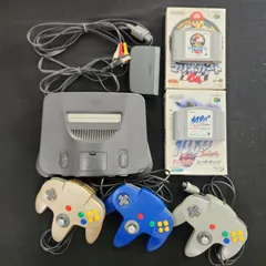 動作確認済み　NINTENDO64 本体 ゲームソフト2本 コントローラー3台　Nintendo　ニンテンドー64 ソフト