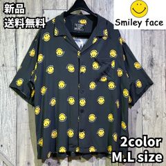 ラスワン夏物売り尽くし【Smiley Face×Cali Surf】 ニコちゃん 総柄 半袖 アロハシャツ スマイリーフェイス 242CF1SH009 アメカジ系 サーフ系 新品 送料無料