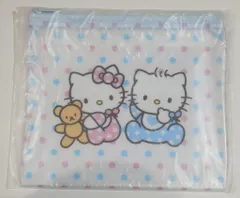 サニーサイドアップ Happyくじ HELLO KITTY 50th ハッピーアニバーサリー★ D賞フラットポーチ キティ&ダニエル