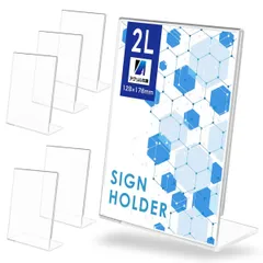 アクリル本舗 ポップスタンド 2L判 6個セット 卓上 アクリル スタンド メニュー立て メニュースタンド pop 立て 写真 フォトフレーム 飲食店 オフィス 展示 L字