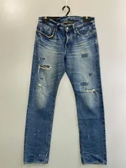 ○古着ヒステリックグラマー スタッズ加工ストレートデニム W32 0203AP