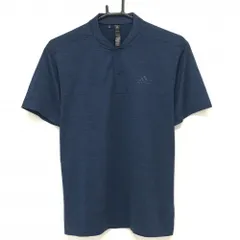 ★特価★【超美品】アディダス 半袖ポロシャツ 杢ネイビー 織生地  メンズ M ゴルフウェア 2022年モデル adidas