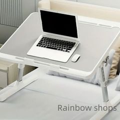 【新品未使用】ラップトップデスク ポータブル 多機能テーブル 高さ調整 角度調整 滑り止めストリップ付き カードホルダー内蔵 折りたたみ式設計 勉強 オフィス 寮 ベッドソファ対応 書類読書作業対応 軽量構造 スマホ収納対応 hycp29